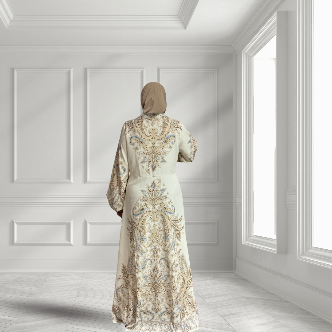 Abaya Met Print
