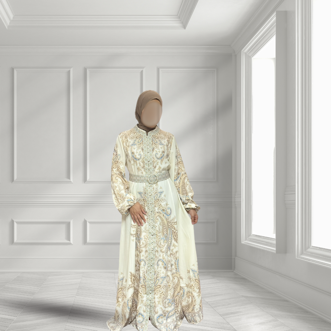 Abaya Met Print